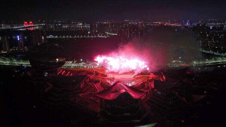 无人机表演、烟火晚会