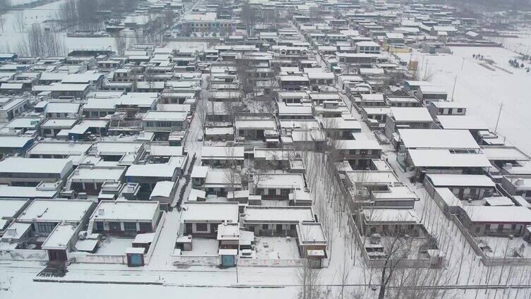 冬天农村 雪后农村 北方农村 航拍农村雪