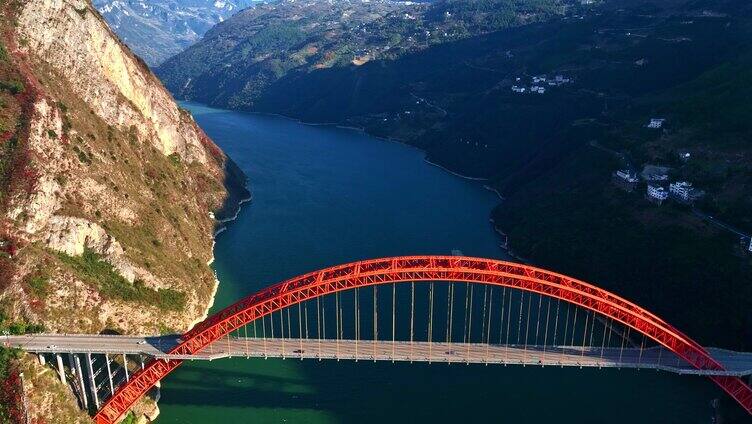 航拍长江三峡巫峡峡口