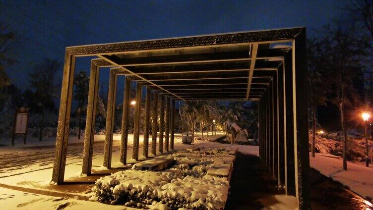 雪天城市景色