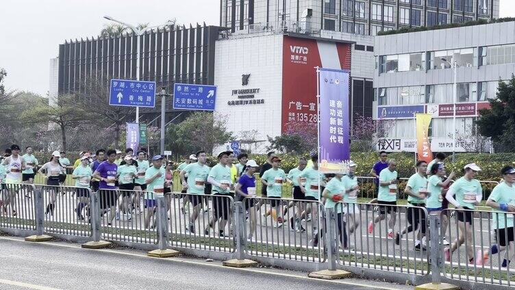 深圳马拉松跑步实拍