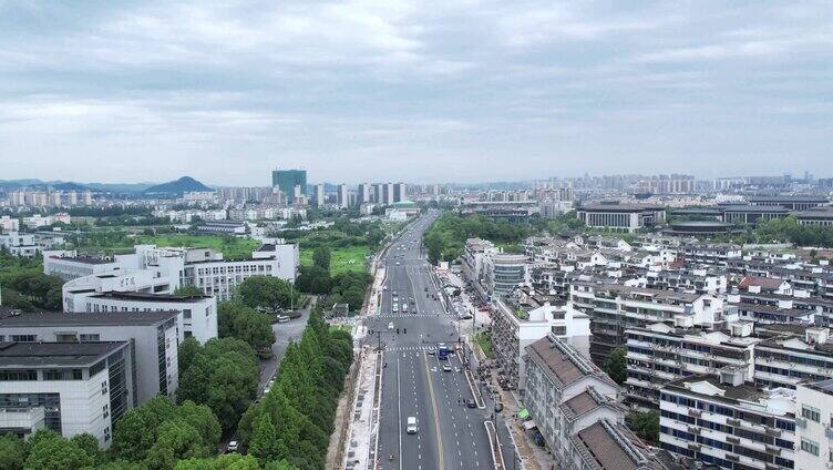 城市道路航拍镜头