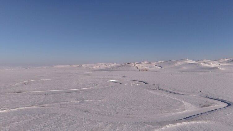 航拍哈尔滨雪景