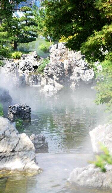 传统中式园林花园假山太湖石