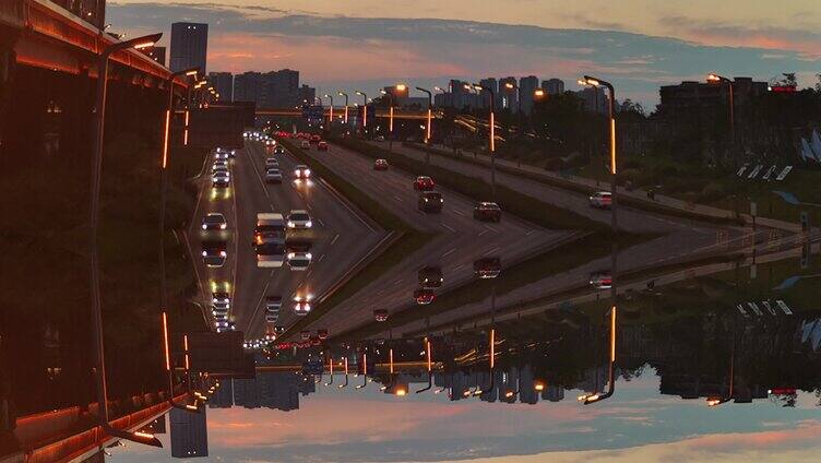 车水马龙夜景