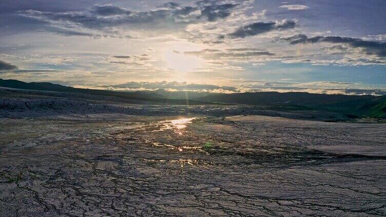 青海夕阳日出素材