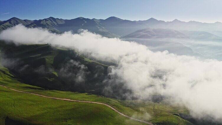 山丘云海云层大好河山