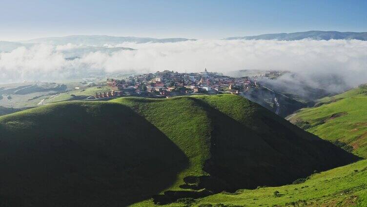 山丘云海云层大好河山