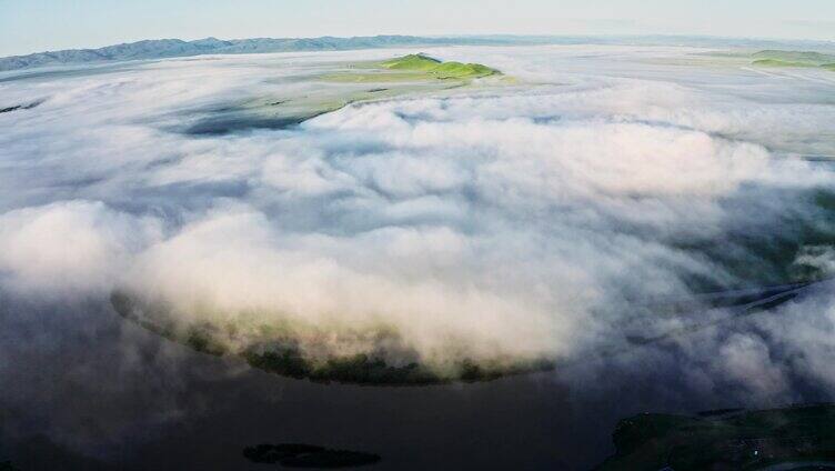 山丘云海云层大好河山