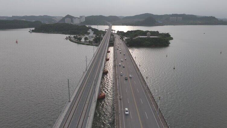 航拍防城港跨海大桥