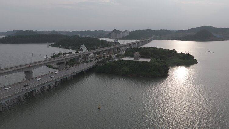 航拍防城港跨海大桥