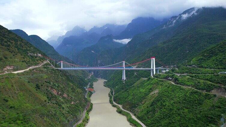 香格里拉金沙江大桥 虎跳峡大桥  虎跳峡