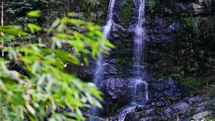 唯美山间溪流瀑布小溪流水山泉流淌