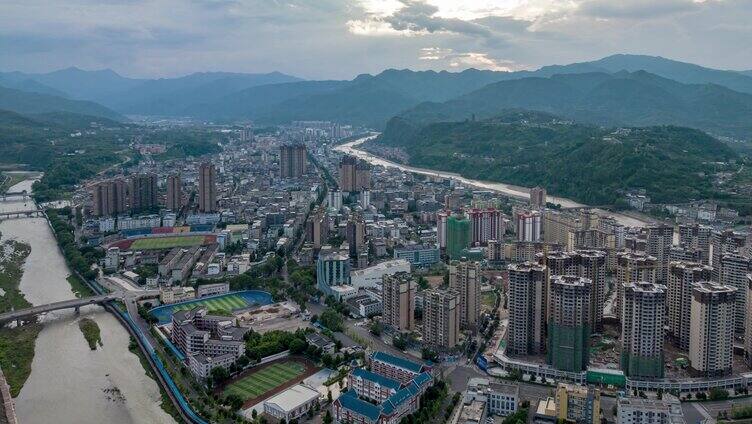 唯美大气山川大地城市晚霞延时