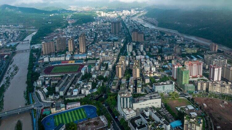 唯美大气山川大地城市晚霞延时