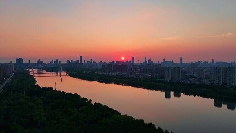 沈阳城市日落