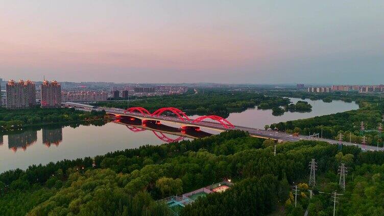 沈阳 浑河 长青桥 城市 沈阳航拍