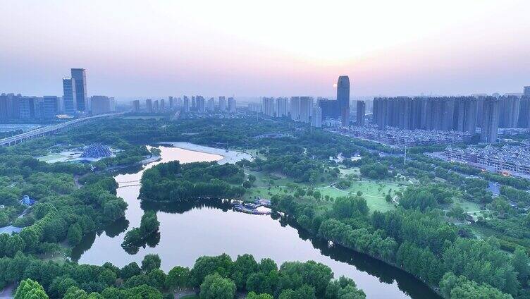 夕阳日出日落晚霞城市宣传片