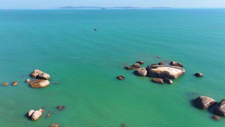 东海大海海边海水海浪沙滩海滩航拍风景唯美