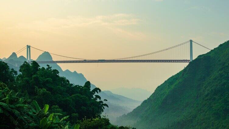 坝陵河大桥风光延时