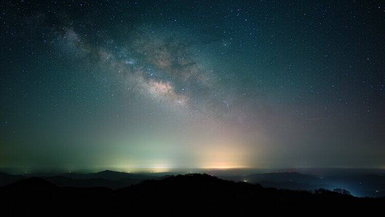 湖南大围山银河星空延时摄影