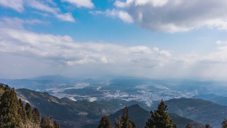 南岳衡山云雾自然风光延时摄影