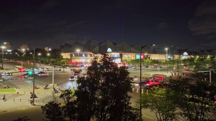 4K 龙岗龙岗大运夜景航拍