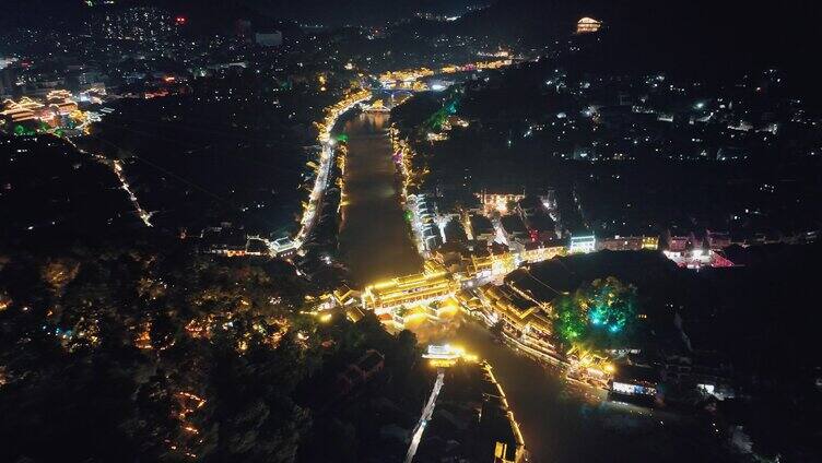 凤凰古城湖南湘西夜景