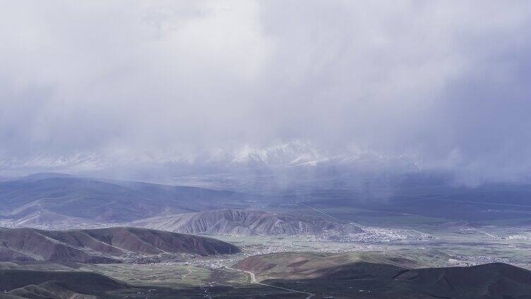 大西北雪山延时摄影