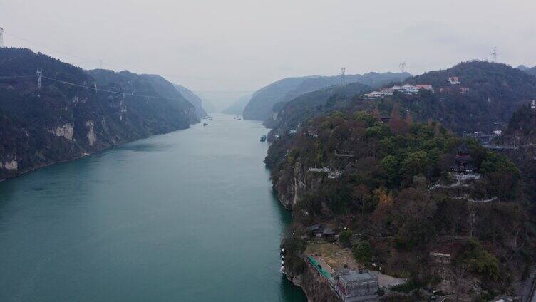 湖北宜昌长江三峡风光航拍