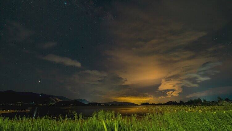 大理洱海银河星空