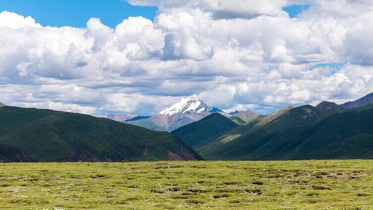 西藏那曲雪山自然风光震撼壮观延时摄影