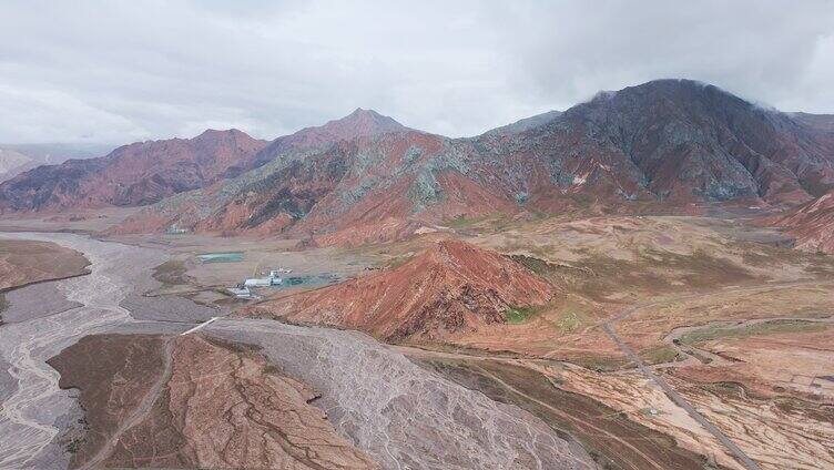 青海昆仑山山川自然风光壮观大气航拍