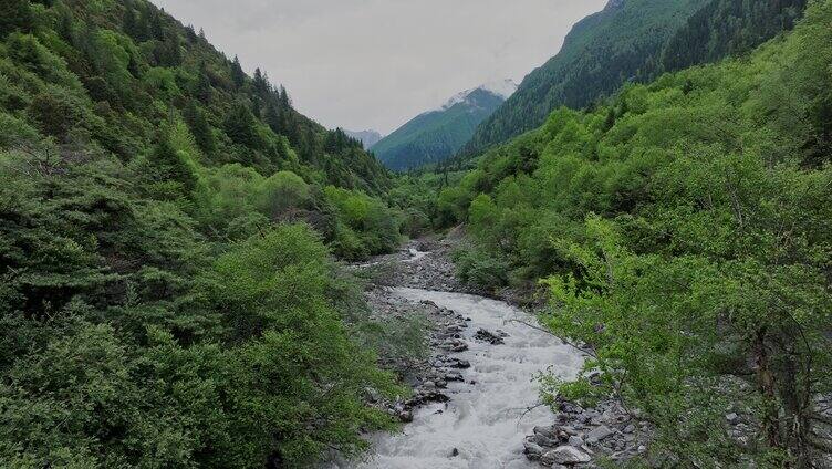 四川四姑娘山唯美壮观大气自然风光航拍