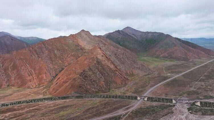 青海昆仑山山川自然风光壮观大气航拍