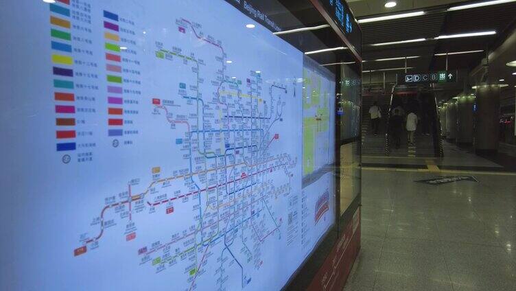 北京地铁一号线天安门东站地铁设施运行日常