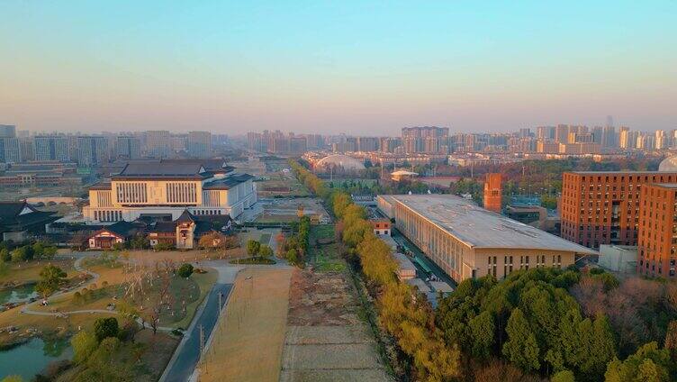 杭州浙江大学紫金港校区校门风景视频素材4