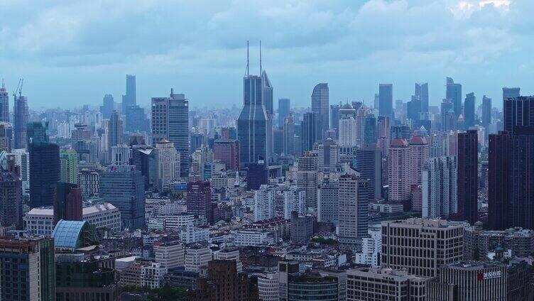 上海台风暴风雨来临前黑云压城航拍