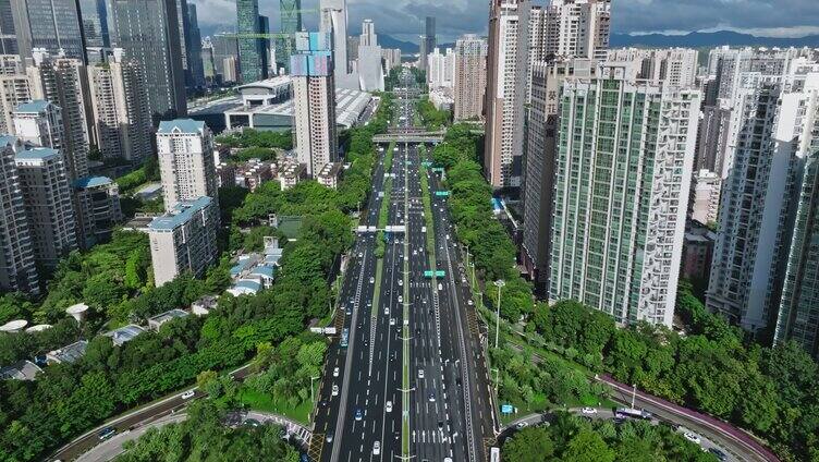 城市道路航拍