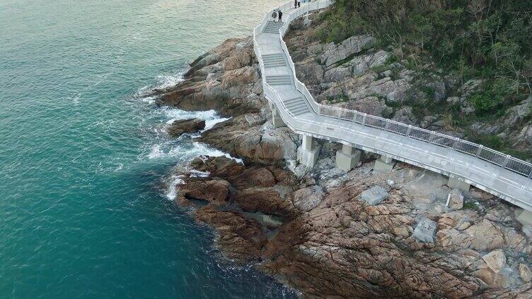 深圳盐田海滨栈道航拍