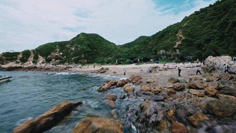 穿越机深圳海边徒步户外山峰天文台栈道