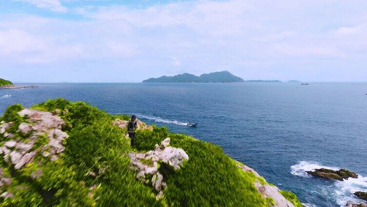 深圳海边徒步户外山峰天文台栈道