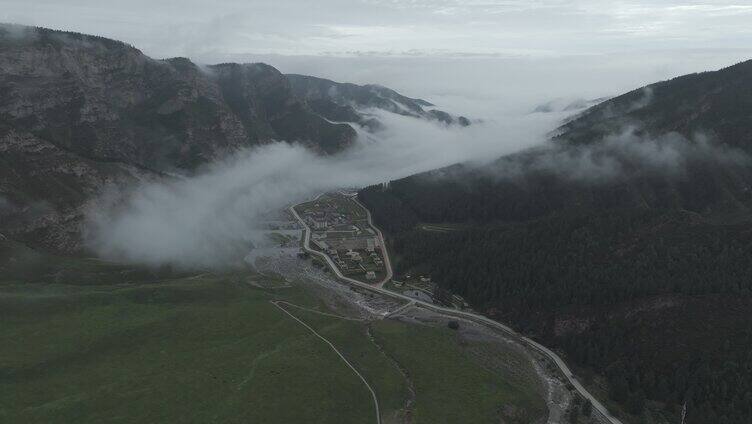 祁连山国家公园 冰沟河景区 云雾 仙境 