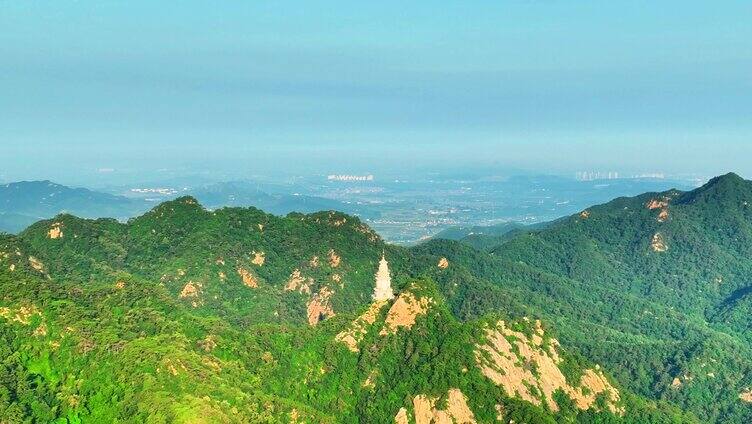 航拍辽宁千山绿色山林植被