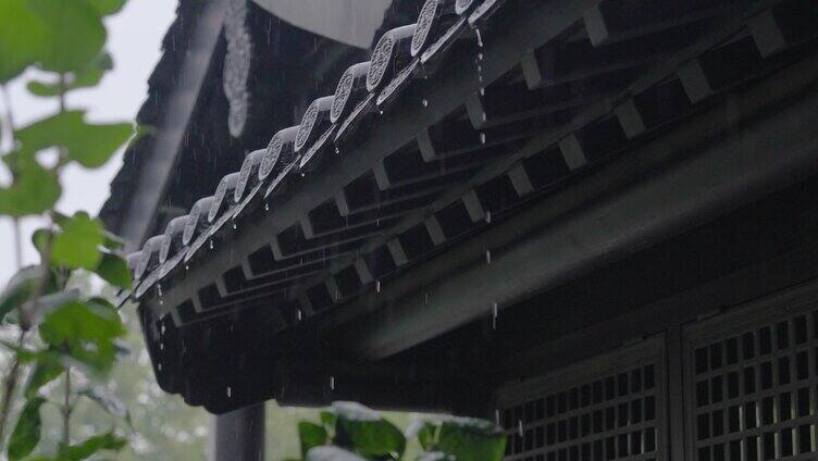 古建筑 雨季