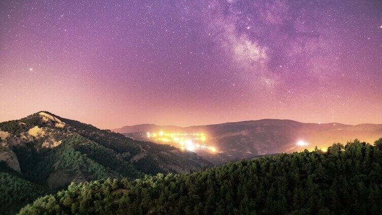 星空 银河 延时 