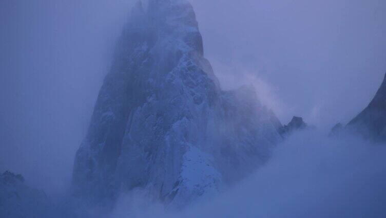 雪山 高山 冰封