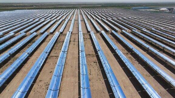 德令哈航拍太阳能发电清洁能源