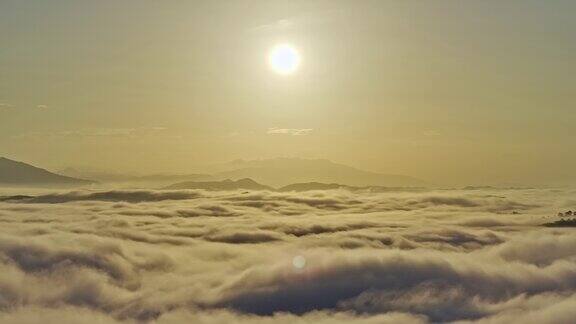 4K云海航拍唯美风光云层日出流云远山