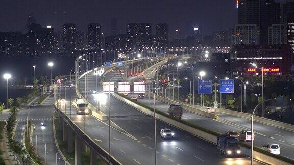 南昌市快速路夜景